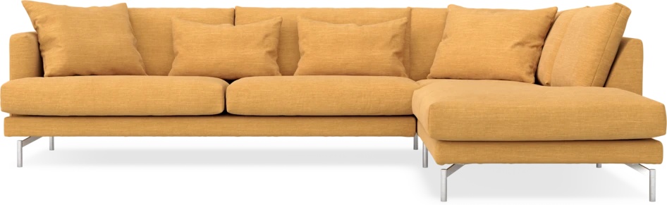 Harper - 3-sits soffa med divan höger - Gul