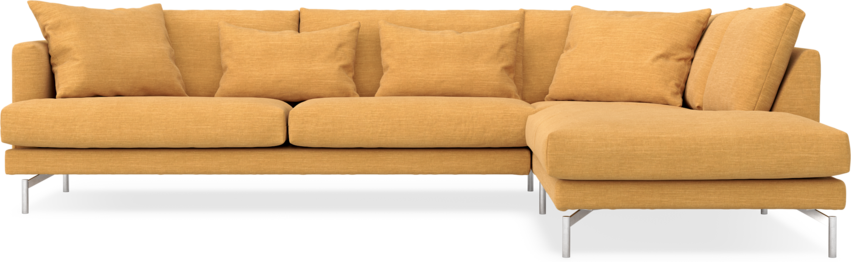 Harper - 3-sits soffa med divan höger - Gul