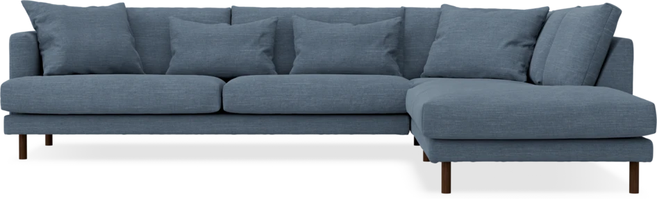 Harper - 3-sits soffa med divan höger - Blå