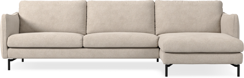 Madison Lux - 3-sits soffa med schäslong höger - Vit