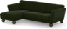 Madison Lux - 2-sits soffa med schäslong vänster - Grön