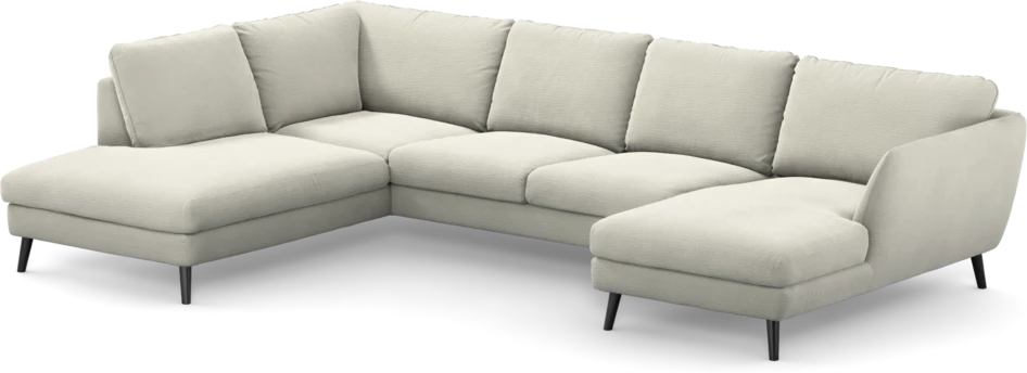 Madison - 2-sits soffa med divan vänster och schäslong höger - Vit