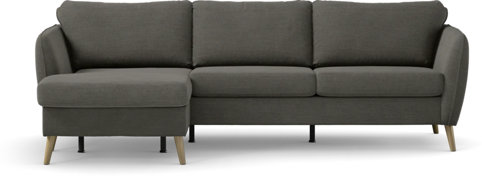 County - 3-sits soffa med flyttbar schäslong - Grå