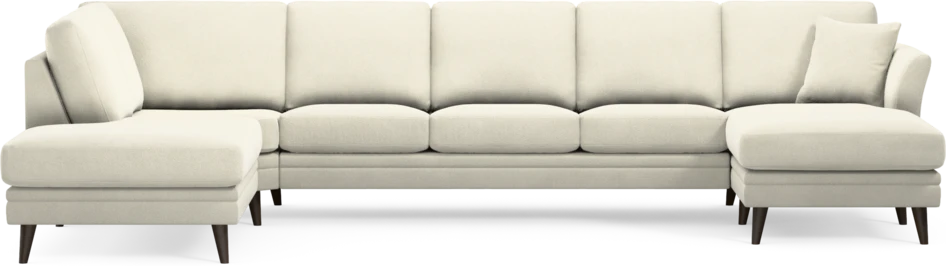 Eden - 3-sits soffa med divan vänster och schäslong höger - Vit