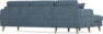 Eden - 2,5-sits soffa med schäslong - Blå