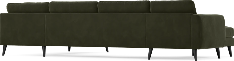 Bridge - 3-sits soffa med schäslong vänster och divan höger - Grön