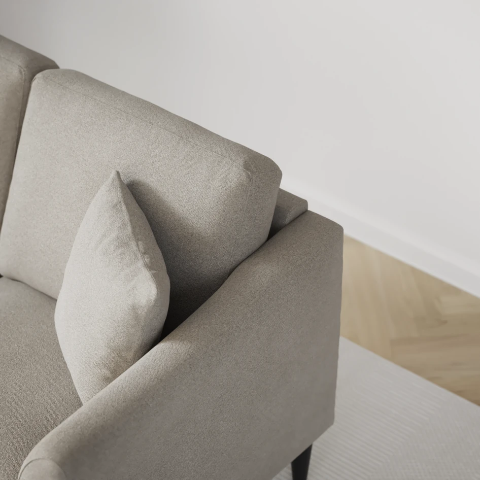 Eden - 3-sits soffa med divan vänster och schäslong höger - Grå