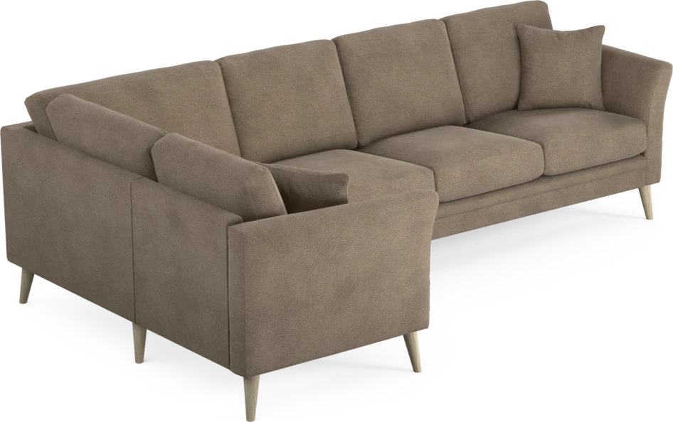 Eden - Hörnsoffa, 1+3-sits - Brun