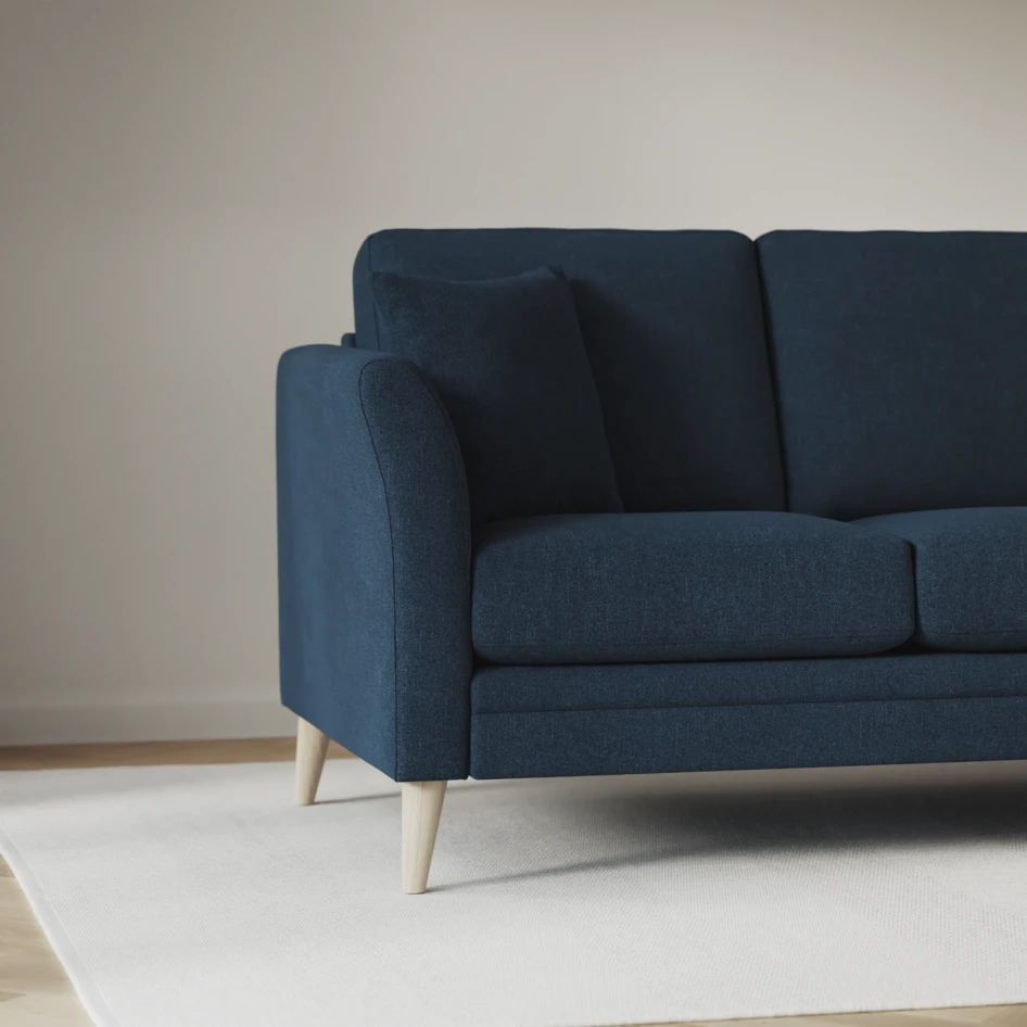 Eden - 3-sits soffa med schäslong vänster och divan höger - Blå