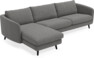 Madison - 3-sits soffa med schäslong vänster - Grå