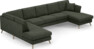 Eden - 3-sits soffa med divan vänster och schäslong höger - Grön