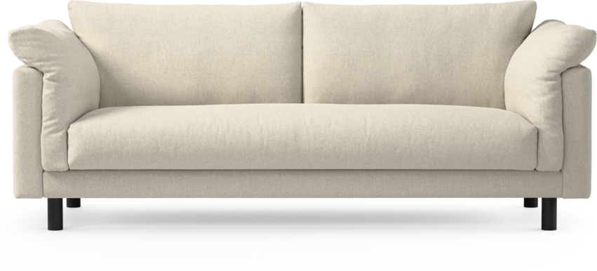 Cherrie - 3-sits soffa, hel dyna, fast klädsel - Beige