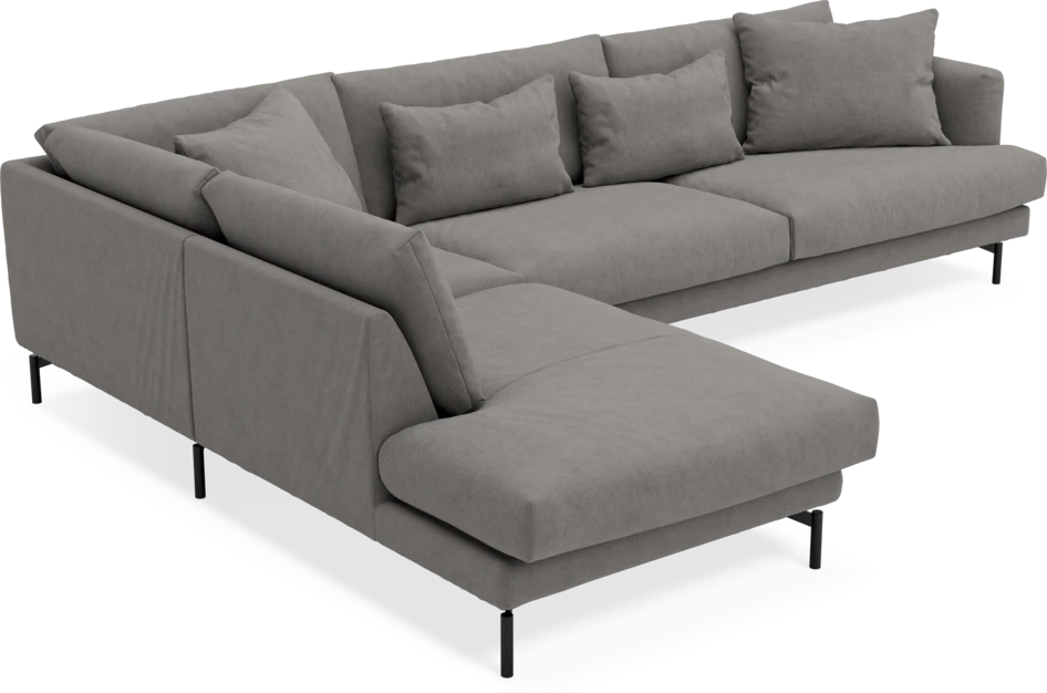 Harper - 3-sits soffa med divan vänster - Grå