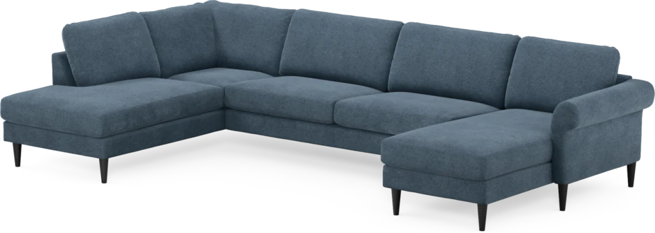 Bridge - 3-sits soffa med divan vänster och schäslong höger - Blå