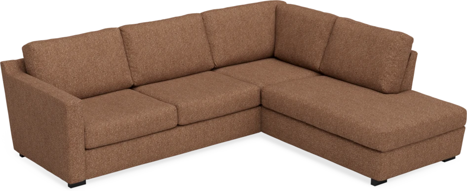 Friday - 2,5-sits soffa med divan höger - Orange