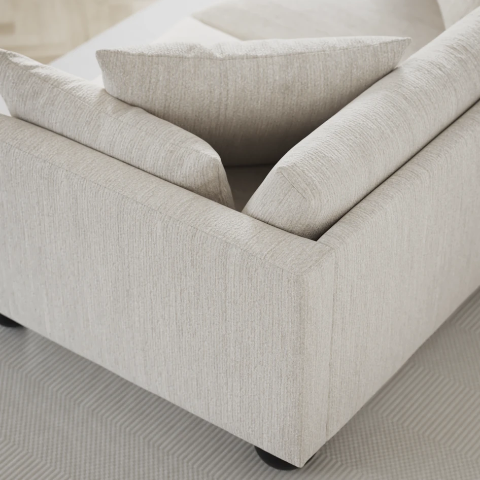 Harper - 3-sits soffa, hel dyna - Vit