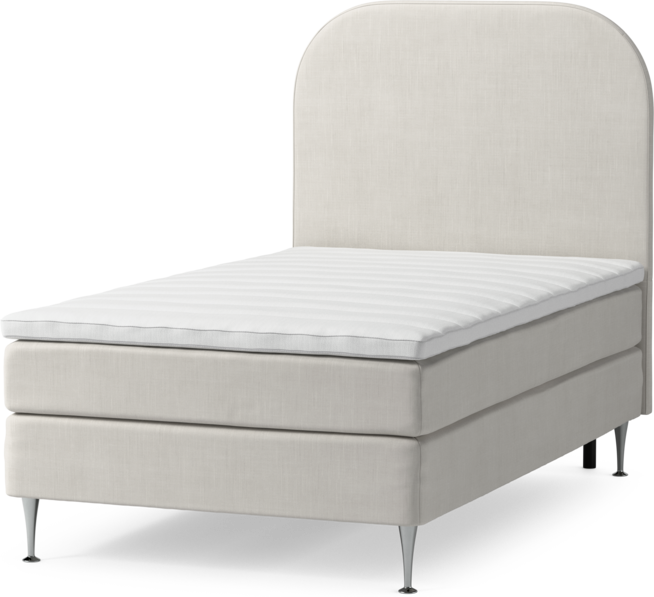 Roma Family - Kontinentalsäng, enkelsäng med bäddmadrass och sänggavel slät, B 105-140