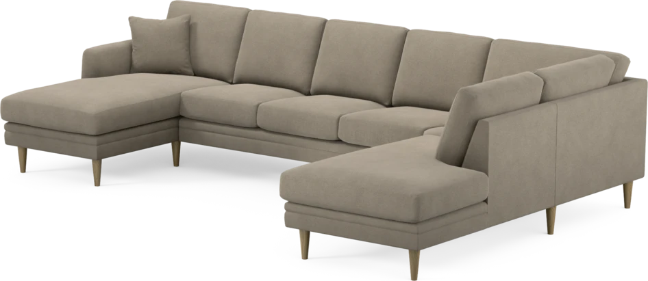 Eden - 3-sits soffa med schäslong vänster och divan höger - Beige