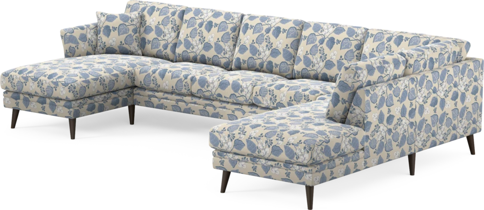 Eden - 3-sits soffa med schäslong vänster och divan höger - Flerfärgad
