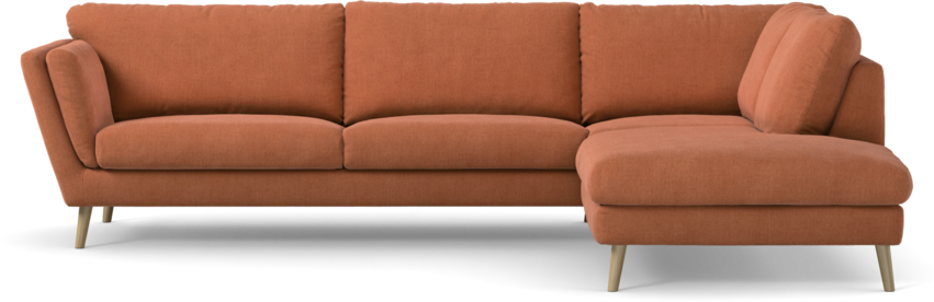 Madison Lux - 3-sits soffa med divan höger - Orange