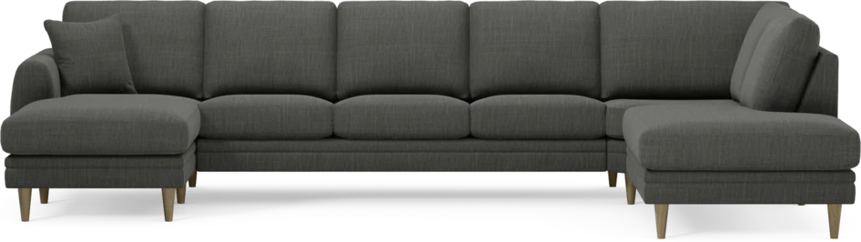 Eden - 3-sits soffa med schäslong vänster och divan höger - Grå