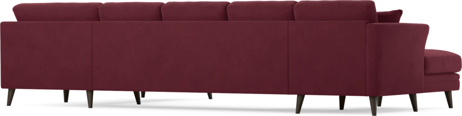 Eden - 3-sits soffa med schäslong vänster och divan höger - Röd