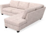 Friday - 2,5-sits soffa med divan höger - Rosa