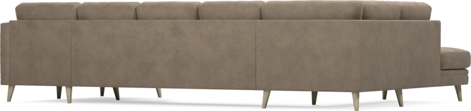 Eden - 3-sits soffa med divan vänster och schäslong höger - Brun