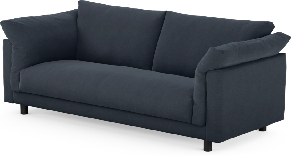 Cherrie - 2,5-sits soffa, hel dyna, fast klädsel - Blå