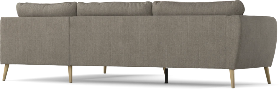 County - 2,5-sits soffa med divan höger - Brun