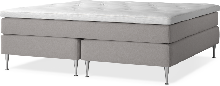 Delux Sense - Kontinentalsäng, dubbelsäng med bäddmadrass - Grå