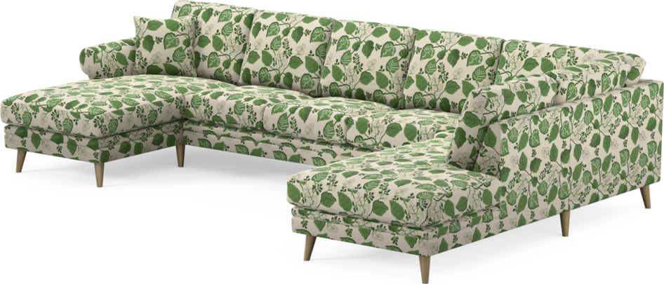 Eden - 3-sits soffa med schäslong vänster och divan höger - Flerfärgad