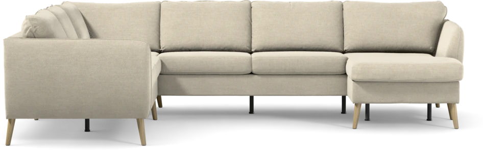 County - Hörnsoffa, 2+3-sits med schäslong höger - Beige