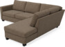 Friday - 2,5-sits soffa med divan höger - Brun