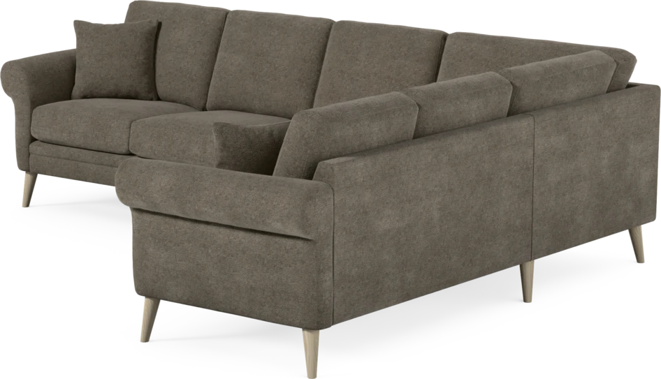 Eden - Hörnsoffa, 3+2-sits - Brun