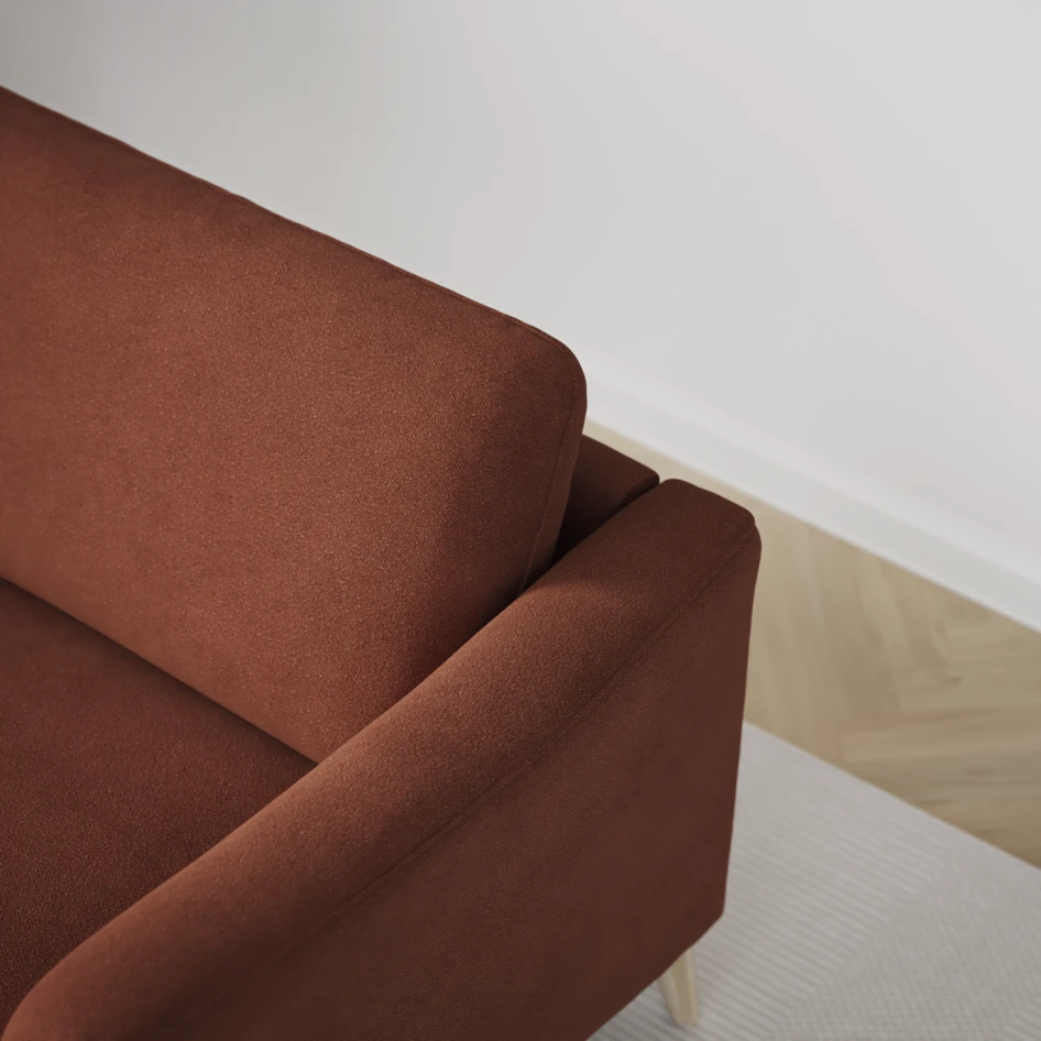 Bridge - 3-sits soffa med schäslong vänster och divan höger - Orange
