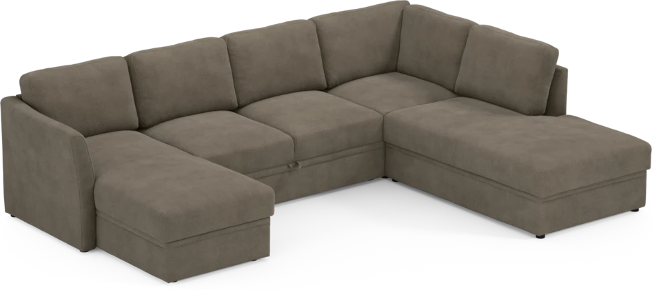 Öland - Bäddsoffa med schäslong vänster och divan höger - Beige
