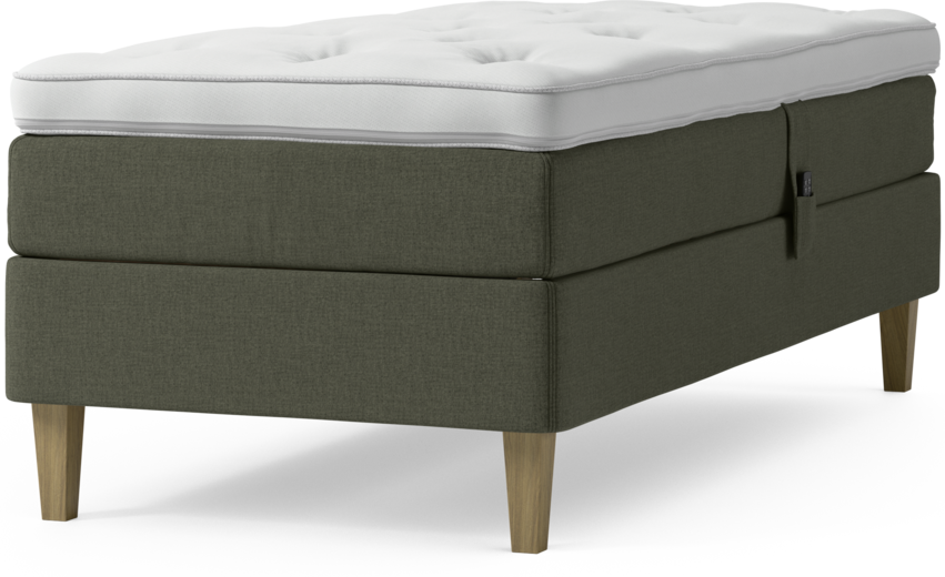 Delux Sense - Ställbar säng, enkelsäng med bäddmadrass och sängben