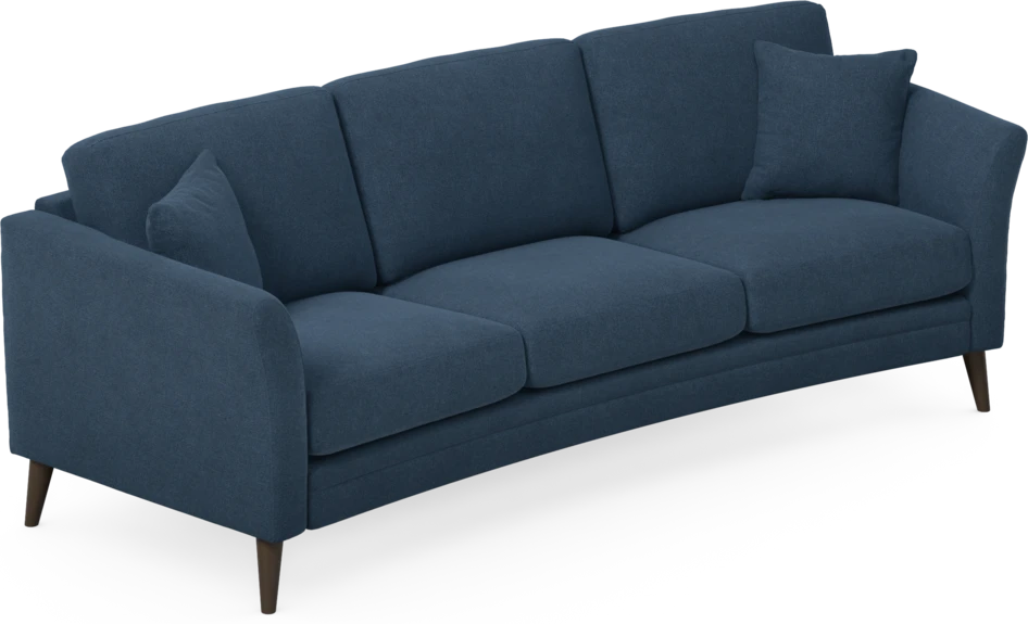 Eden - 3-sits soffa svängd - Blå