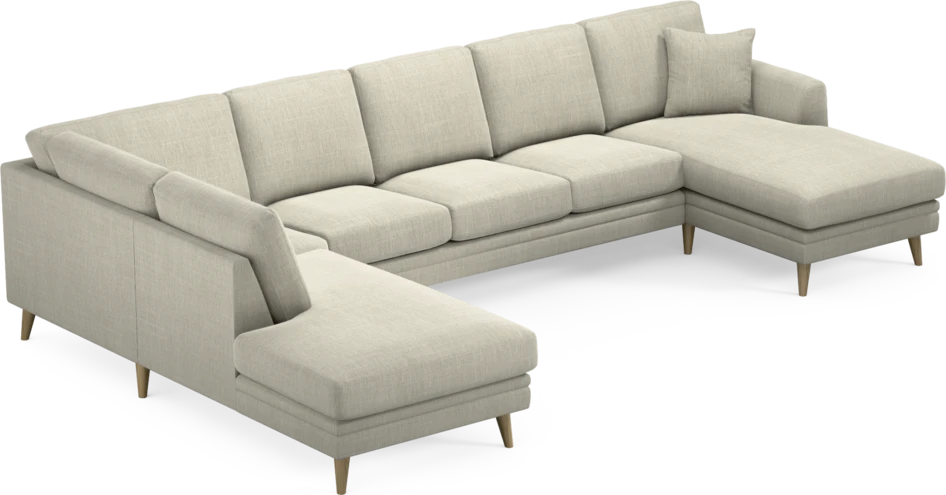 Eden - 3-sits soffa med divan vänster och schäslong höger - Beige