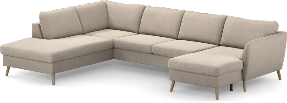 County - 3-sits soffa med divan vänster och schäslong höger - Beige