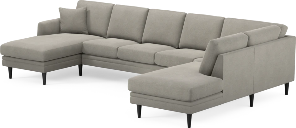 Eden - 3-sits soffa med schäslong vänster och divan höger - Grå