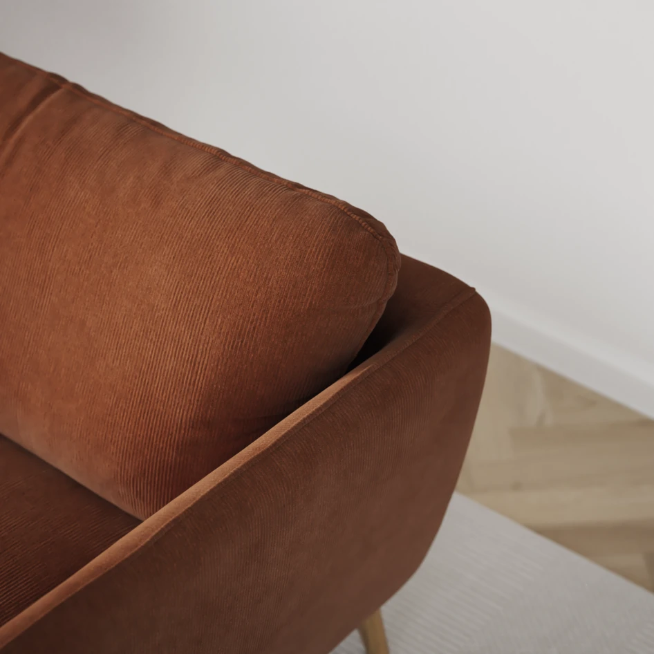 Madison Lux - 2-sits soffa med divan vänster och höger - Orange