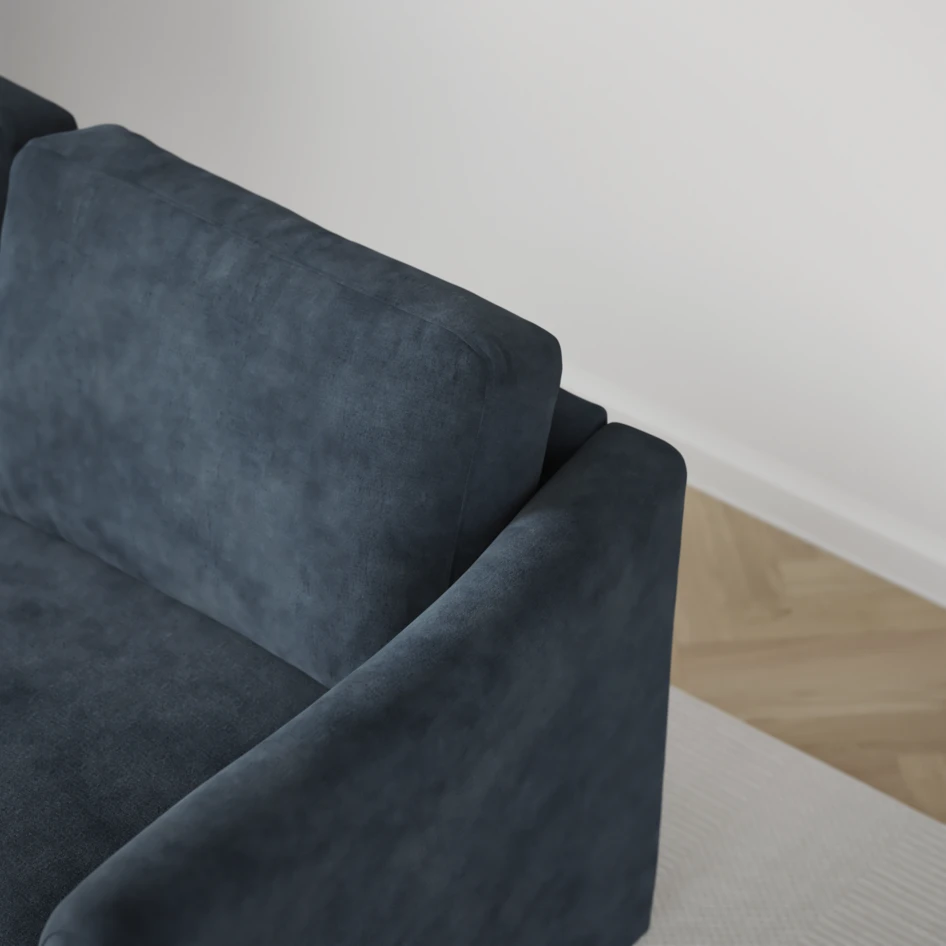 Öland - Bäddsoffa 3-sits, längsbäddad - Blå