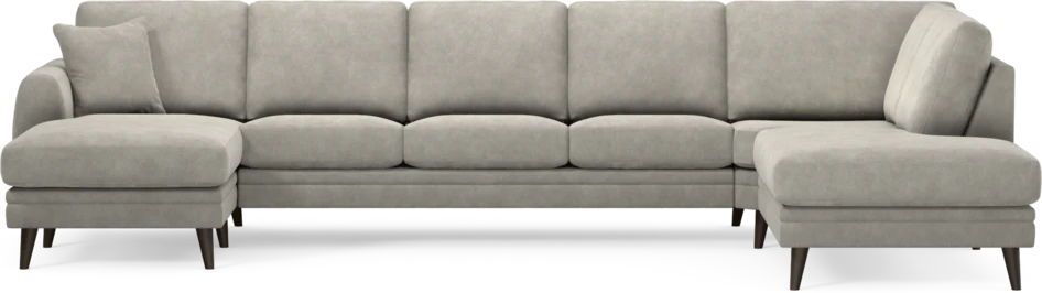 Eden - 3-sits soffa med schäslong vänster och divan höger - Grå
