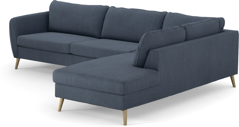 County - 2,5-sits soffa med divan höger - Blå