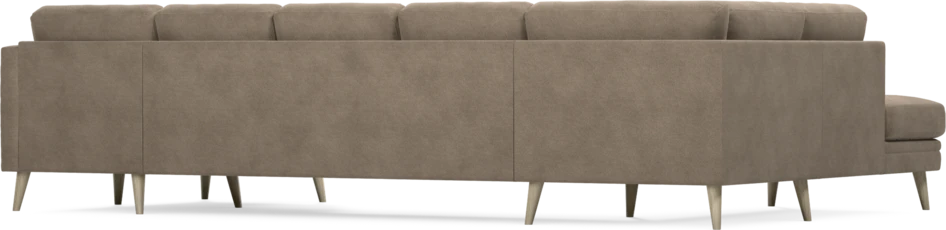 Eden - 3-sits soffa med divan vänster och schäslong höger - Brun