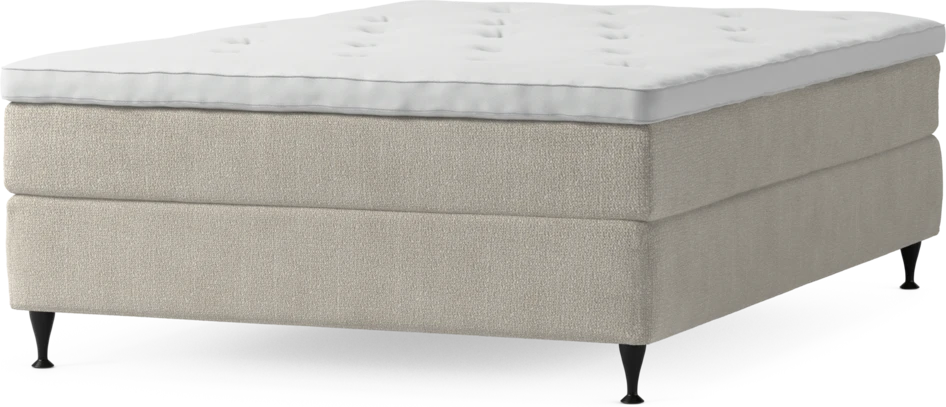 Delux Sense - Kontinentalsäng, enkelsäng 140 cm med bäddmadrass och sängben