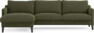 Winston - 3-sits soffa med schäslong, vändbar - Grön