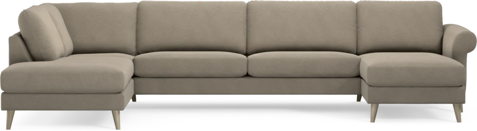 Bridge - 3-sits soffa med divan vänster och schäslong höger - Beige